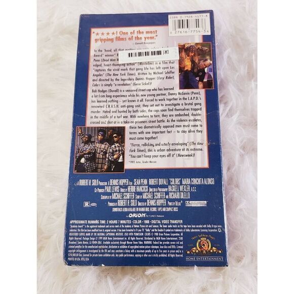 Sealed VHS Colors starring Sean Penn - Picture 2 of 3